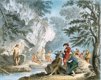 John the Baptist preaching in the wilderness by Salvator Rosa